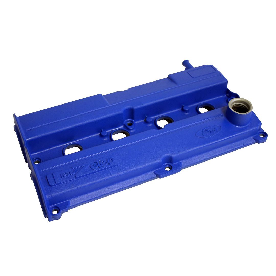 Aluminum Zetec Valve Cover Powder Coated Ford Racing Wrinkle Blue